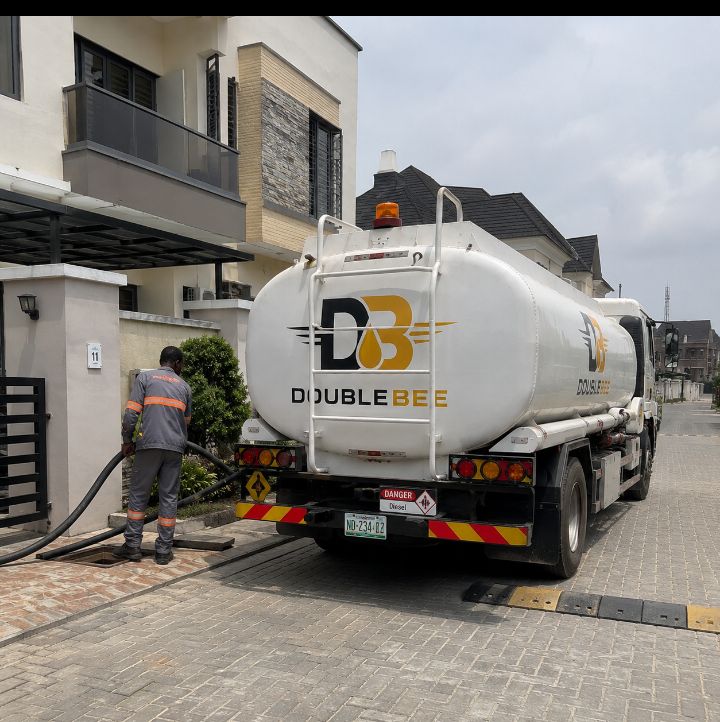 Doorstep delivery to a residential estate in Ogun State